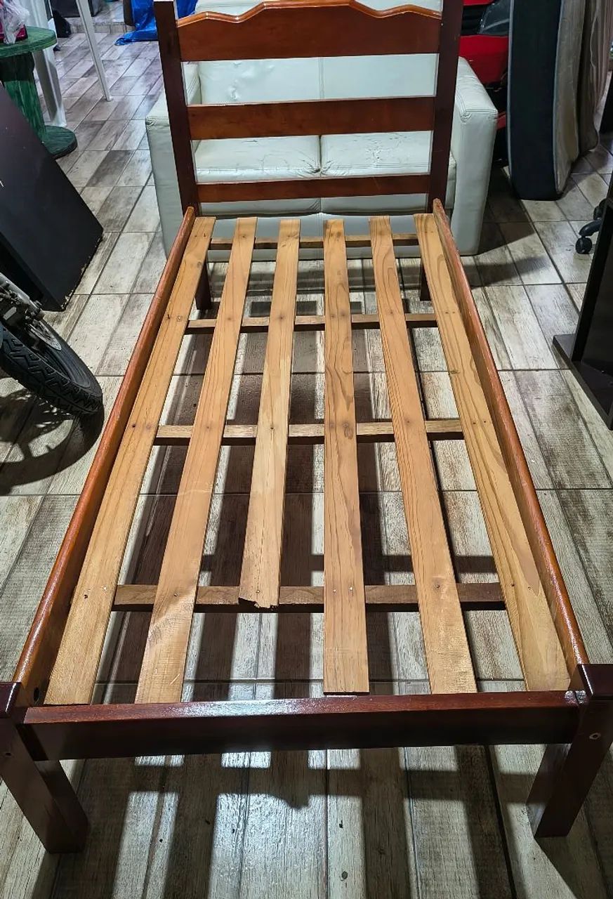 Cama de madeira solteiro - Foto 4