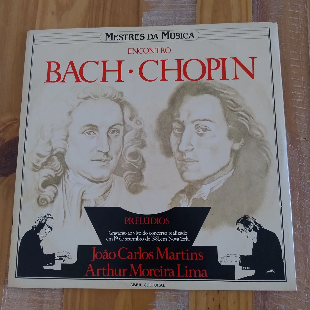 LP duplo Encontro Bach Chopin Martins Moreira Lima 