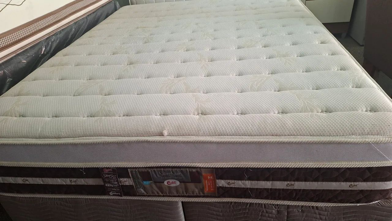 Cama box Queen size colchão castor  - Foto 3