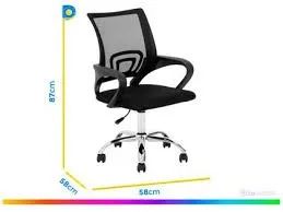 Cadeira de Escritório Diretor Giratória Preta - DIR-002 Otello