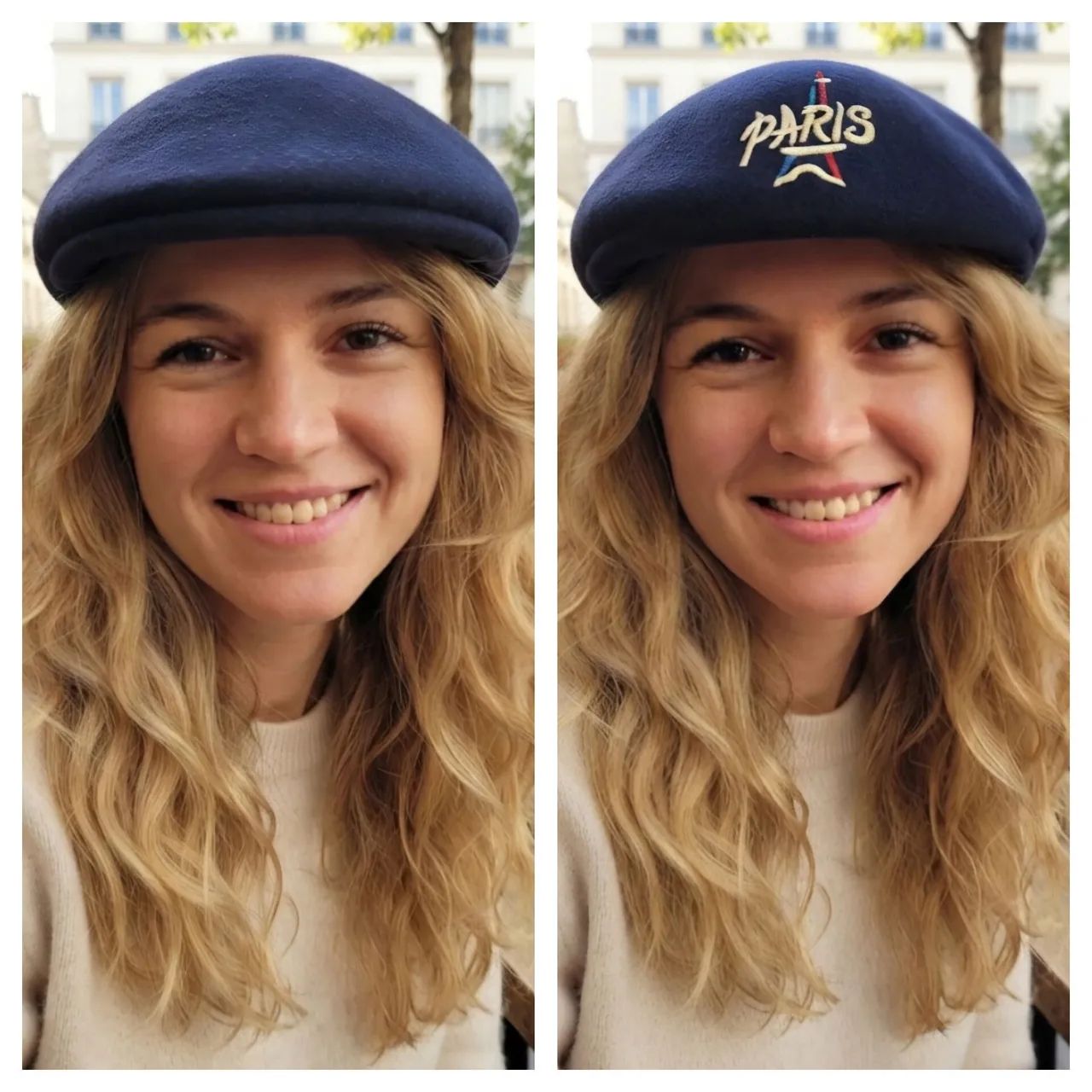 Boina de feltro comprada em Paris/59cm