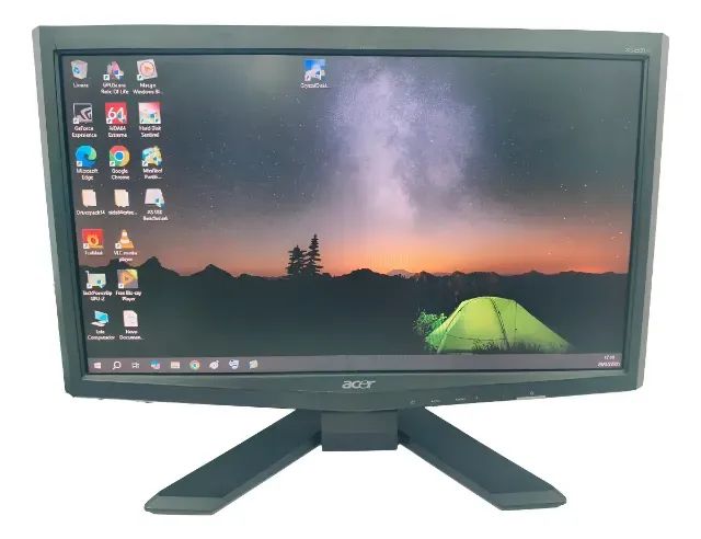 Monitor Acer 18,5 Polegadas Widescreen VGA DVI C/ Base Inclinável X183H Cor Black Piano 
