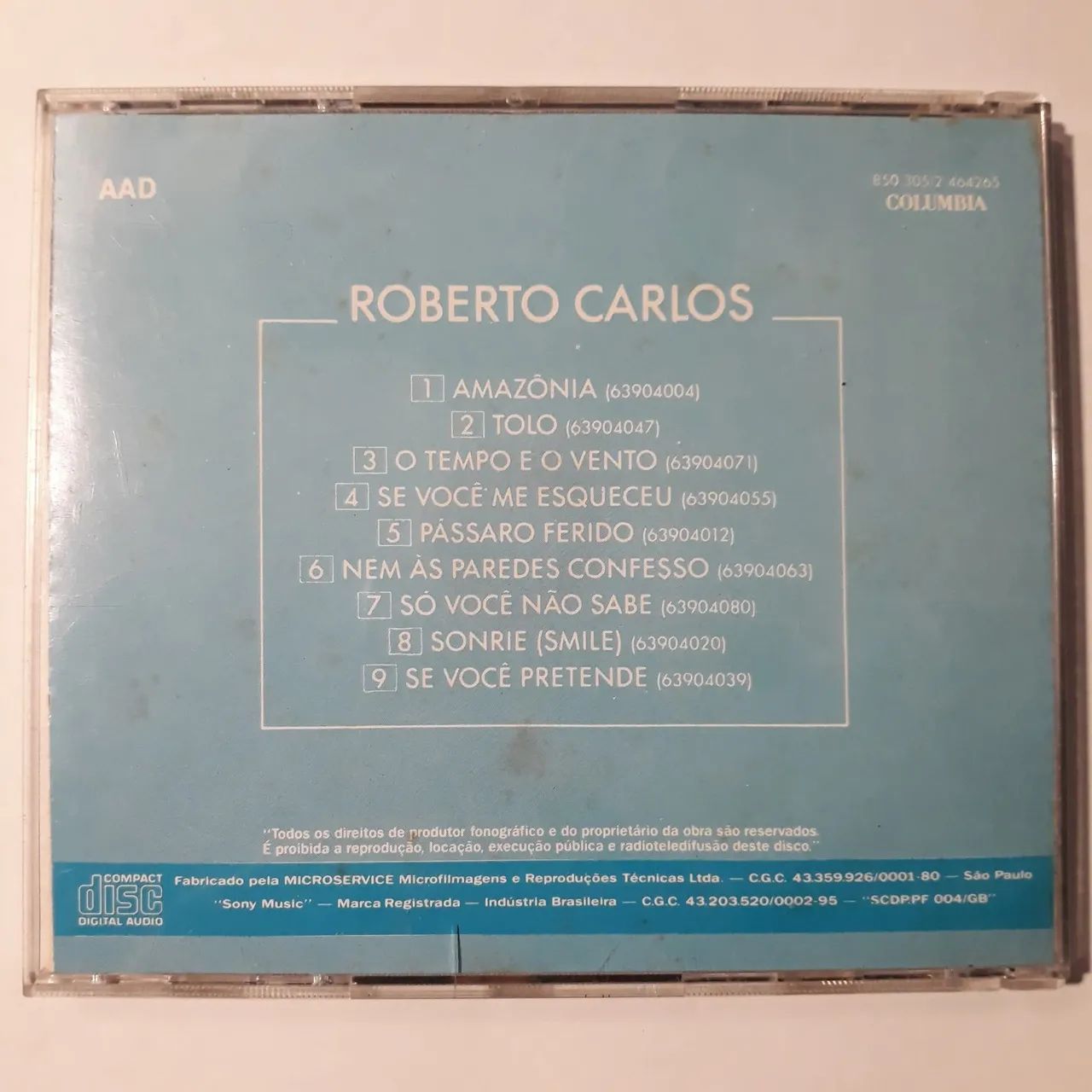 Cd Roberto Carlos - 1989 - Raríssimo  - Foto 2