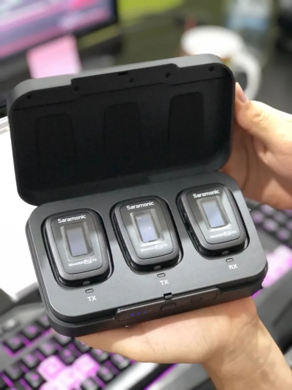 Microfone Saramonic Blink 500 Pro B2 + Suporte de Mic