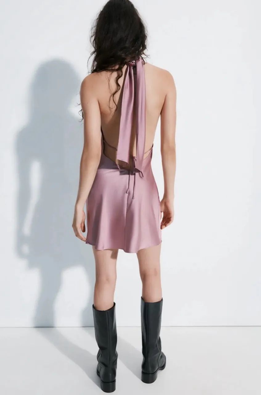 Vestido acetinado Zara  - Foto 2
