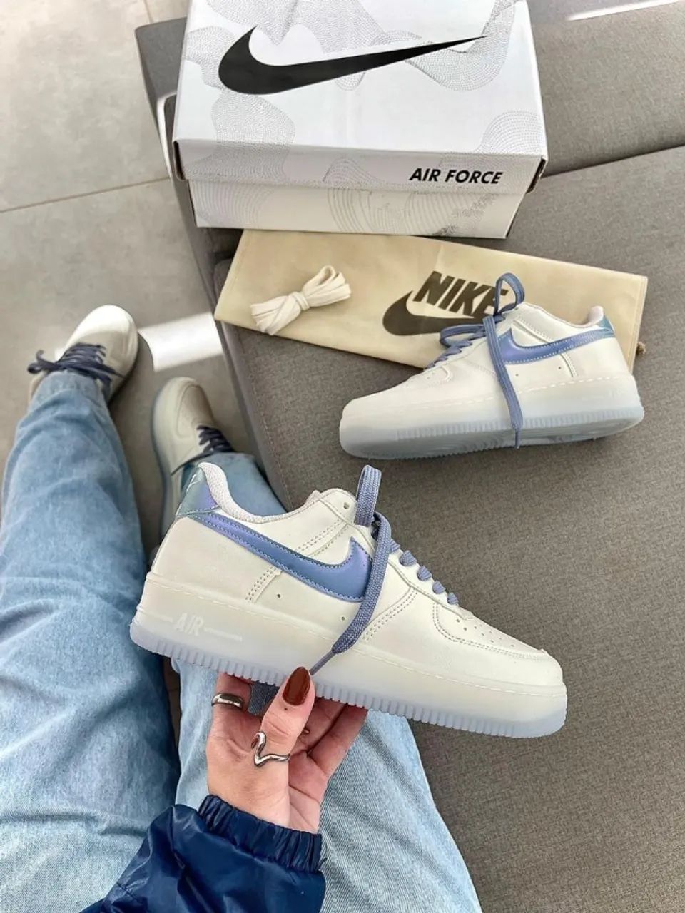 Tênis Nike Air Force Sola Gel Masculino - Foto 4