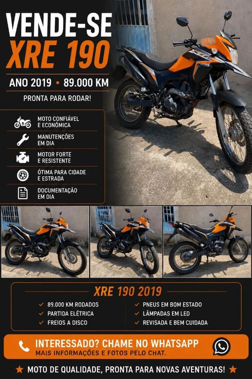 Vende-se essa moto