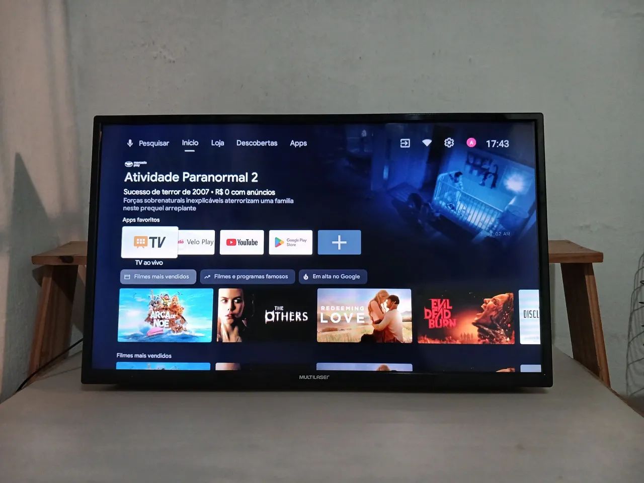 Tv smart android com Bluetooth 32 led fullHD 1080p em perfeito estado  - Foto 3