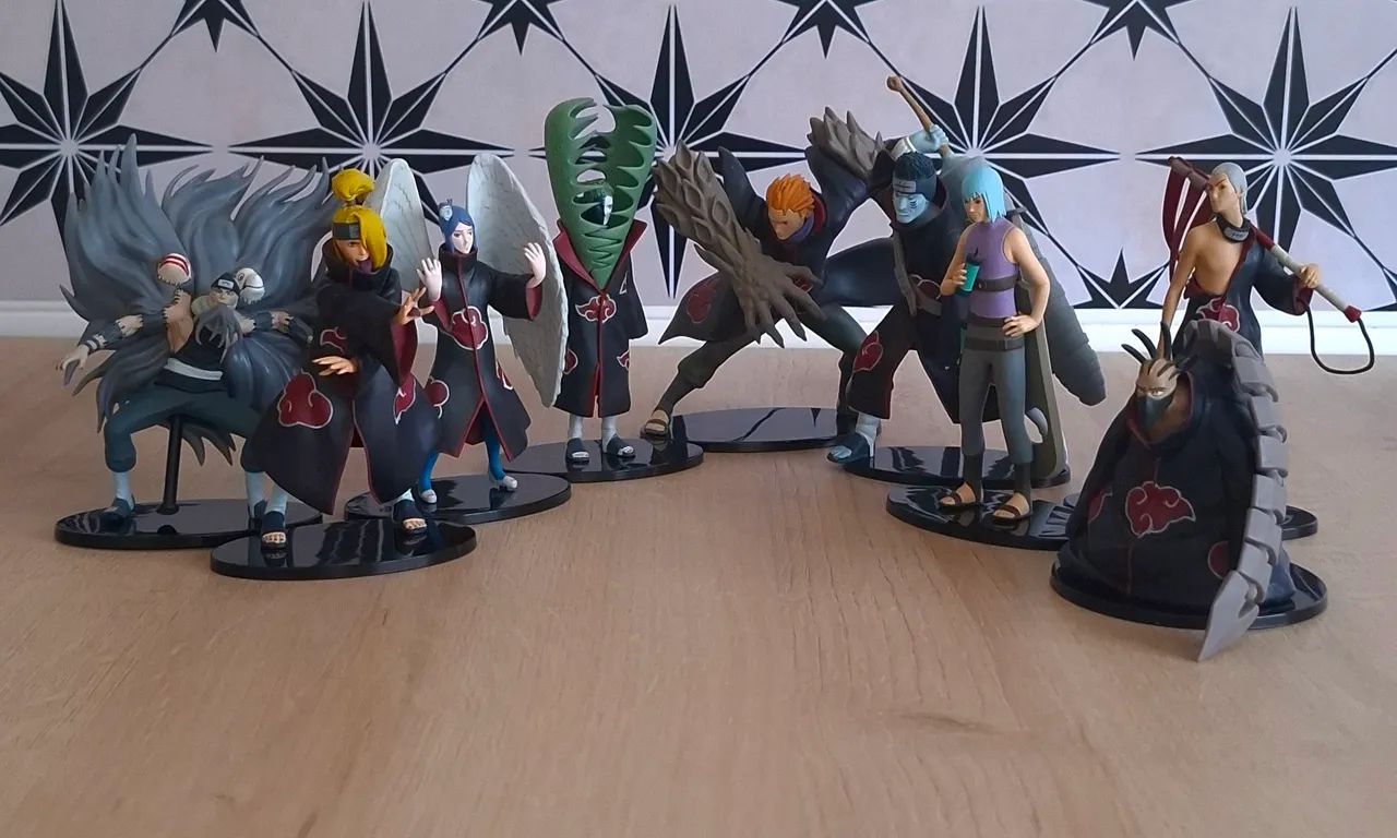 Kit 9 Miniaturas Naruto Shippuden usado: Akatsuki 
