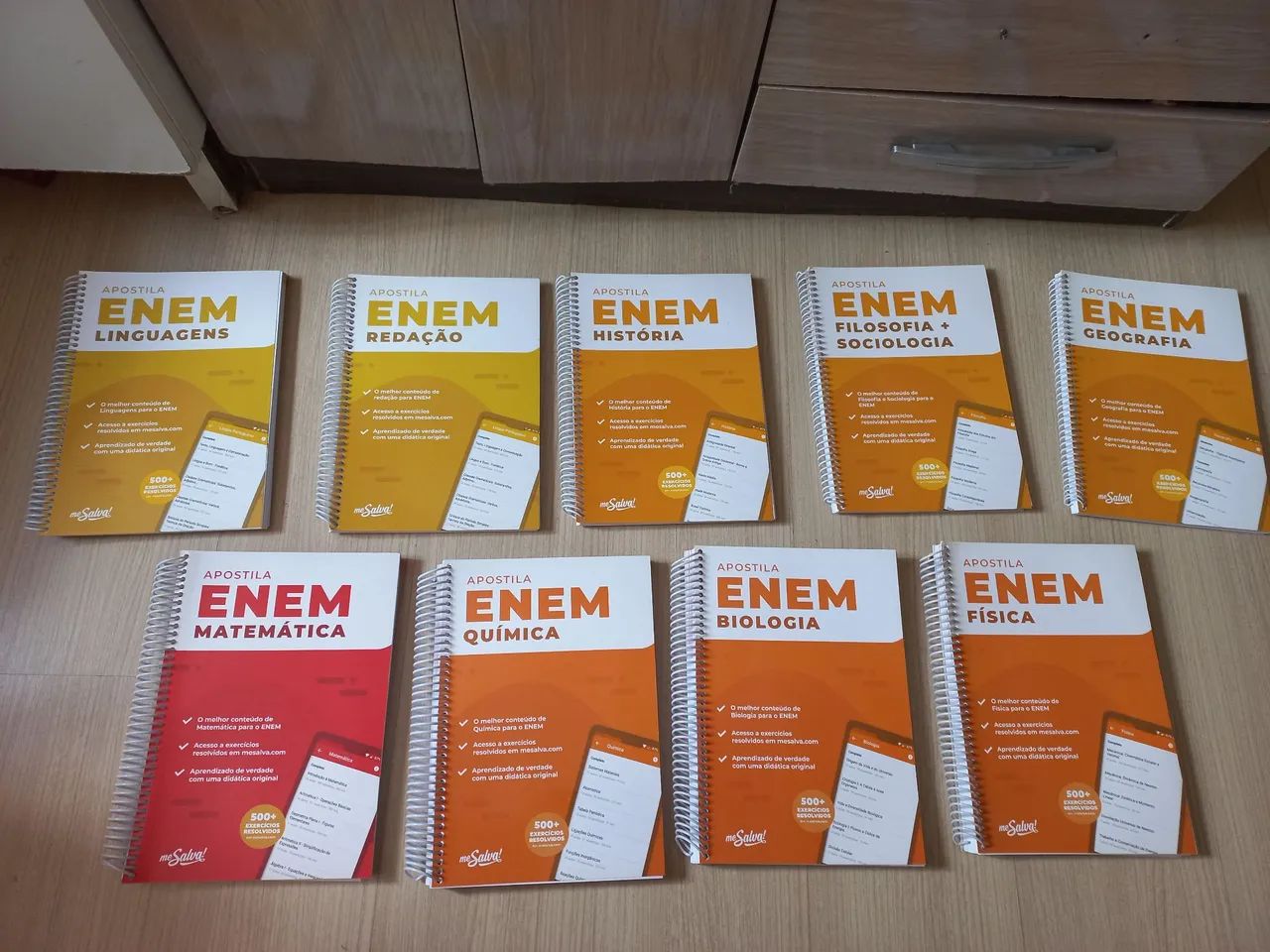 ENEM Study Guide Kit (All Subjects) + 4 Exercise Workbooks | Me Salva