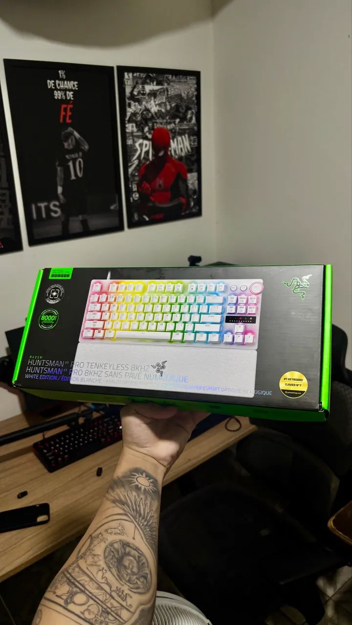 Teclado Razer Hustman V3 Pro TKL + apoio de pulso 