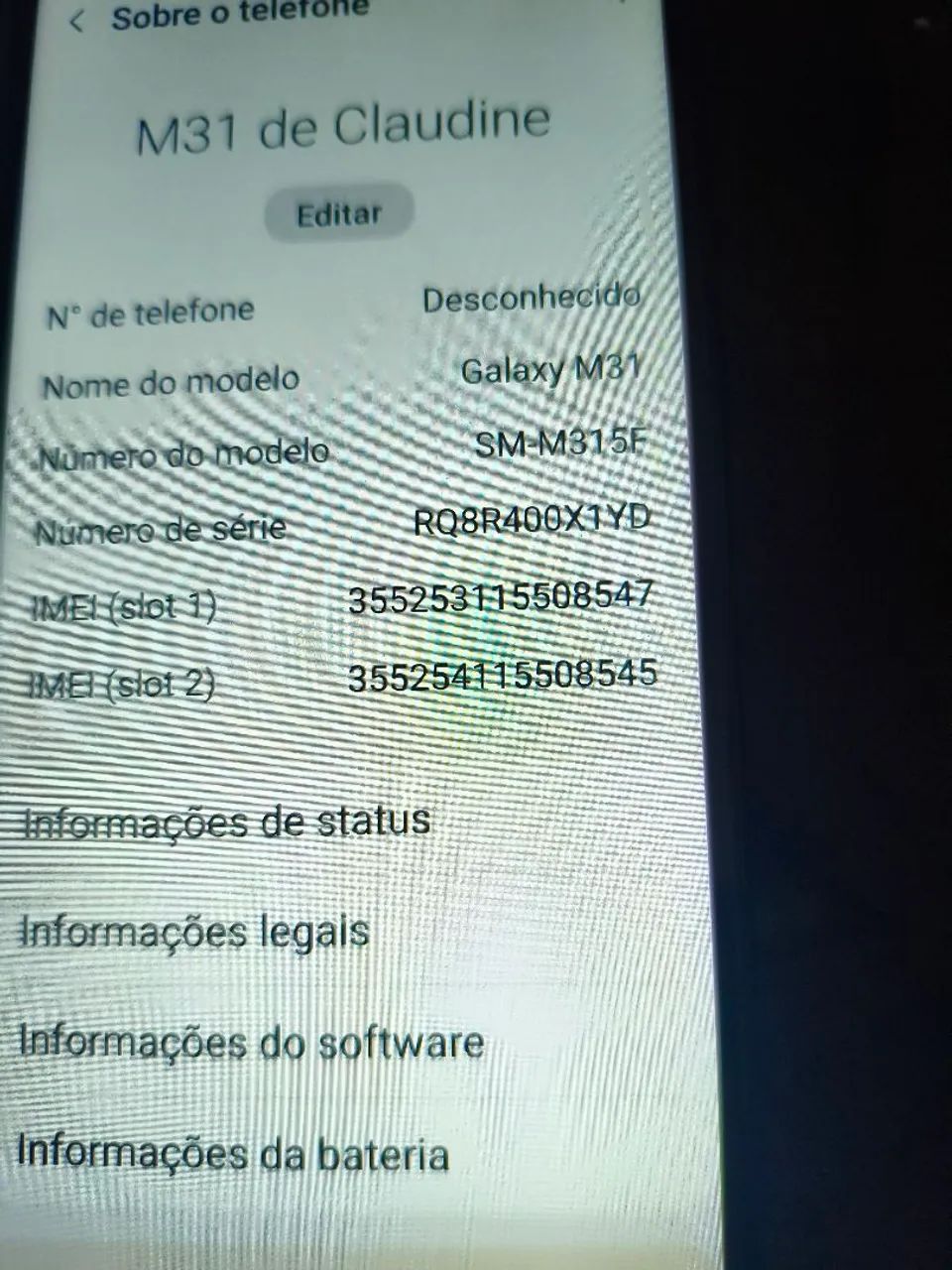 Vd-se celular Samsung m31 em perfeito funcionamento  - Foto 3