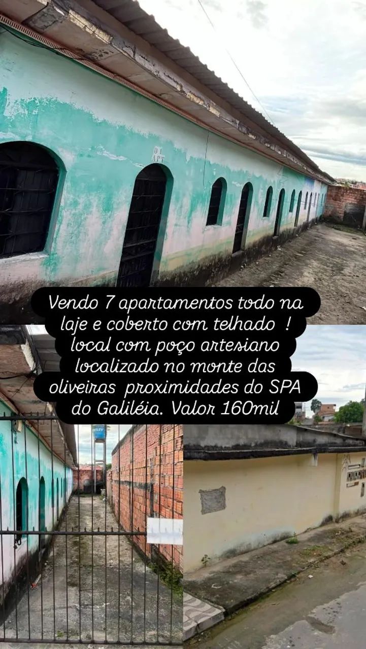 7 apartamentos a venda , com poço artesiano