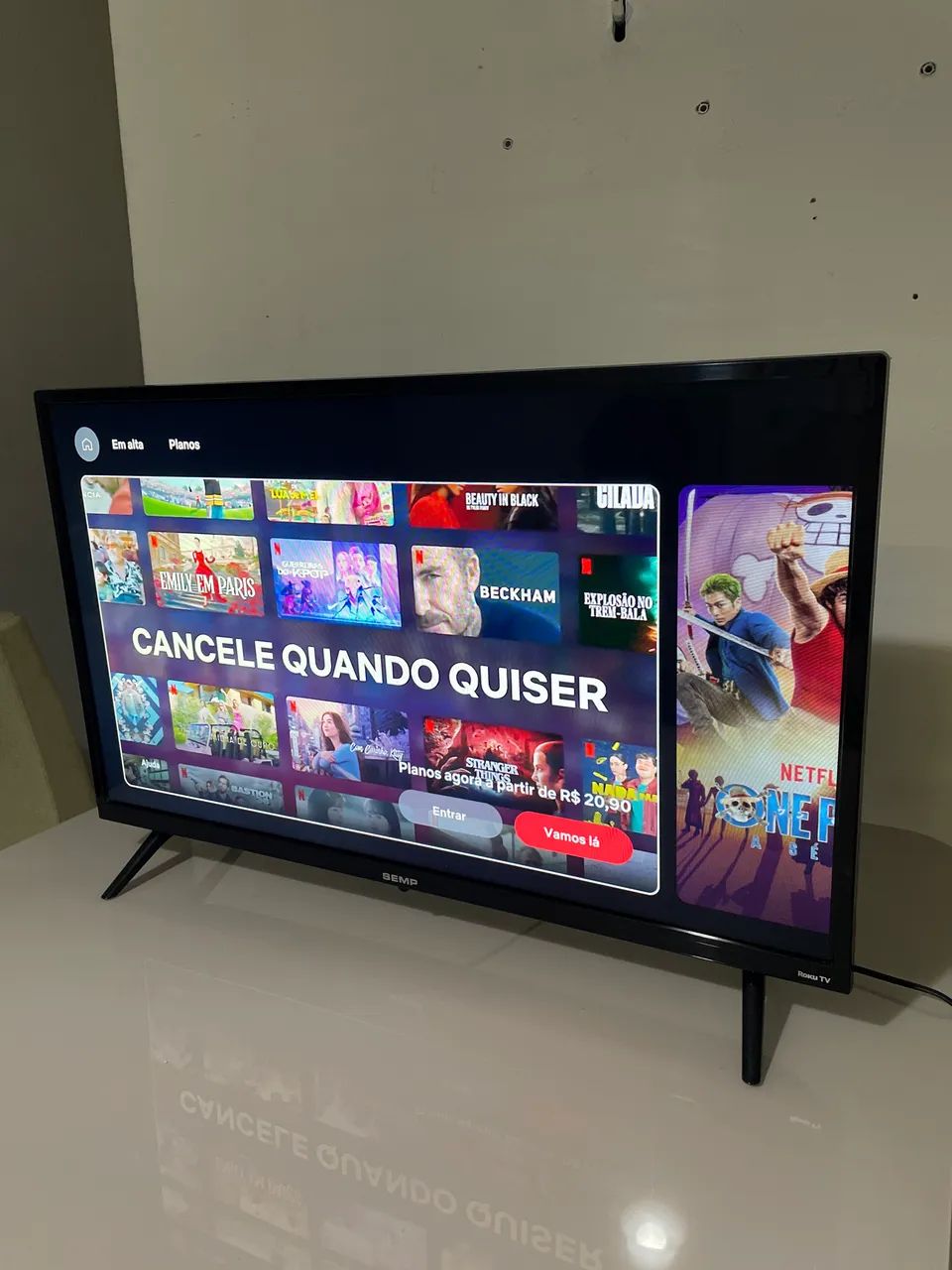 Tv Smart 32 Polegadas Semp TCL Roku - Muito Nova - Foto 3