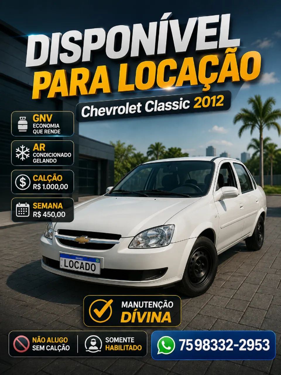 disponivel pra locação 