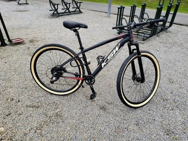 Bicicleta Aro 29 Ksw 9v Freio Hidráulico Trava E K7 11/40 - Foto 3