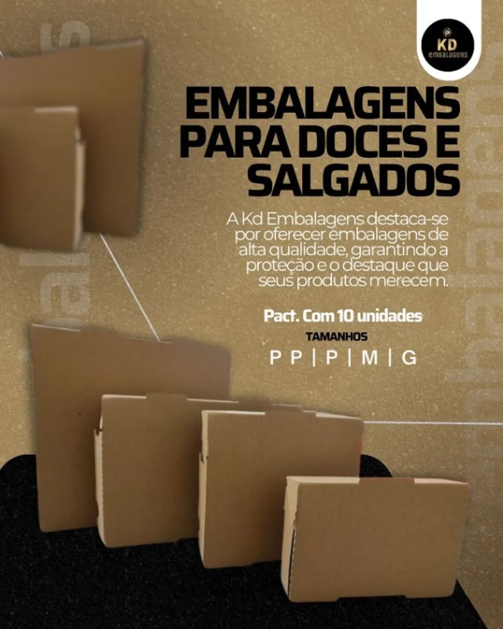 Caixa para Salgados e Doces - pacote com 10