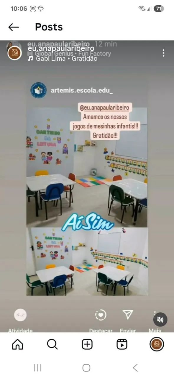 Mesa 4 cadeirinhas infantil 