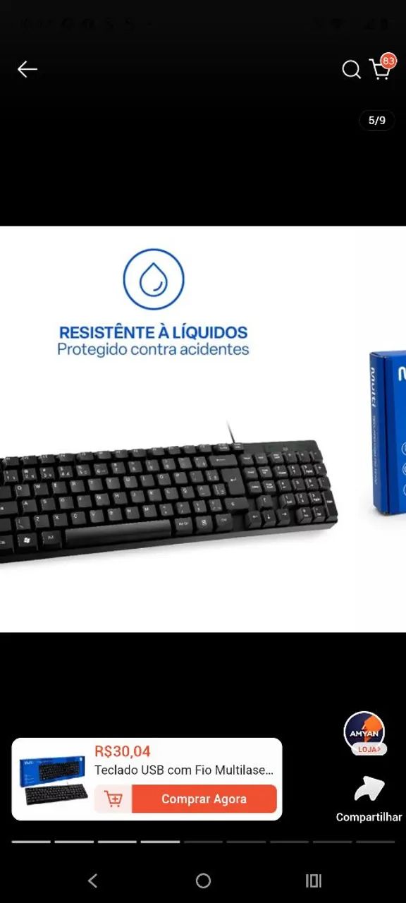 Teclado usb Multilaser TF600  - Foto 5