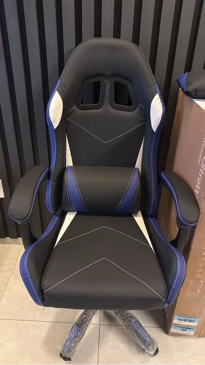Cadeira gamer python flu azul nova - Foto 2