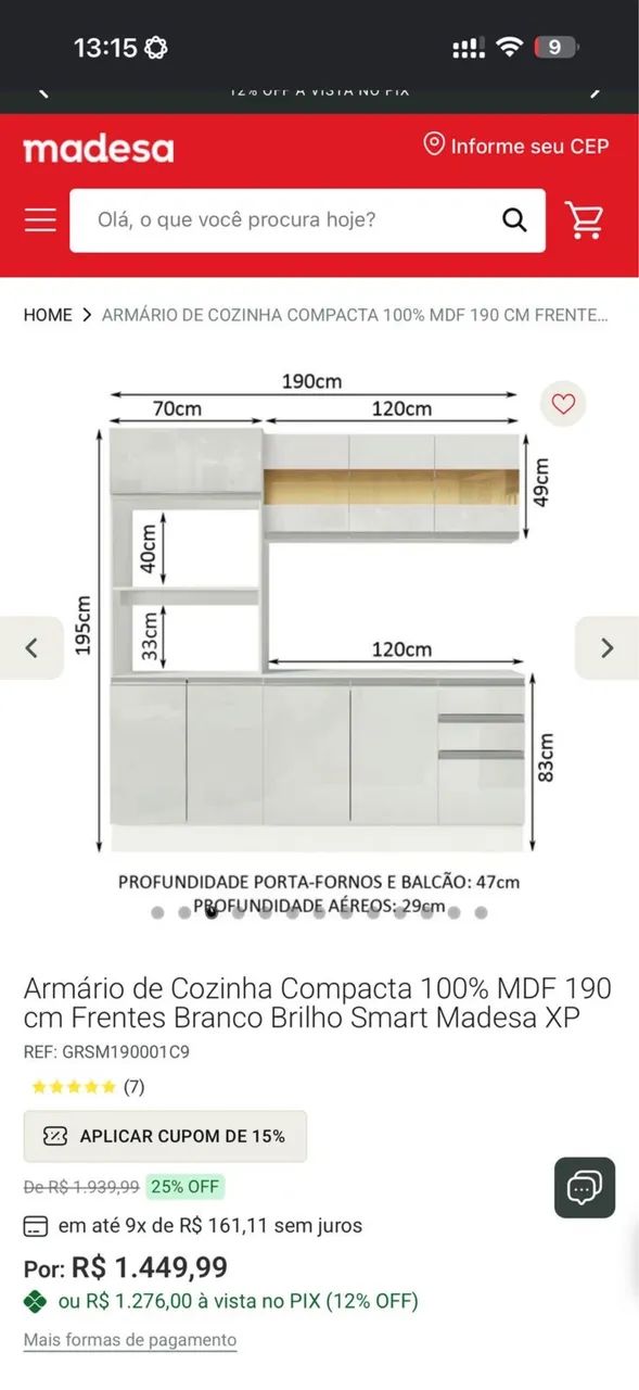 Conjunto de cozinha 100% MDF  - Foto 3