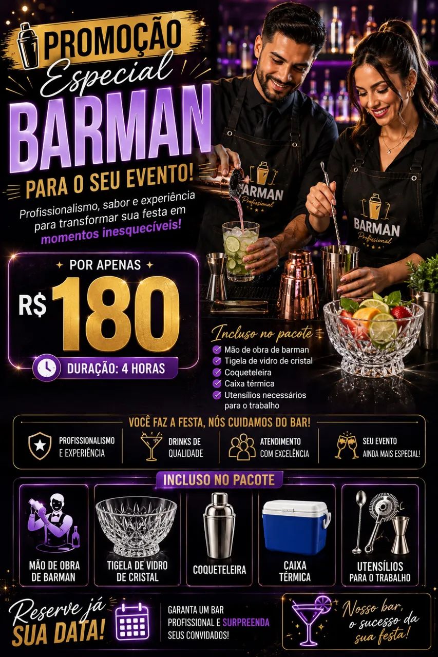 Barmen promoção mês de setembro 