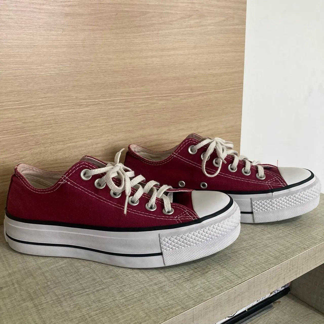 tênis converse all star vinho plataforma - Foto 2