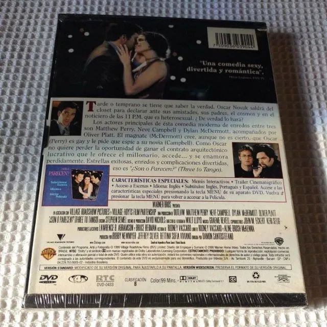 Son o Parecen - DVD Three to tango Filme com Neve Campbell Snapcase, Importado, Lacrado e  - Foto 2