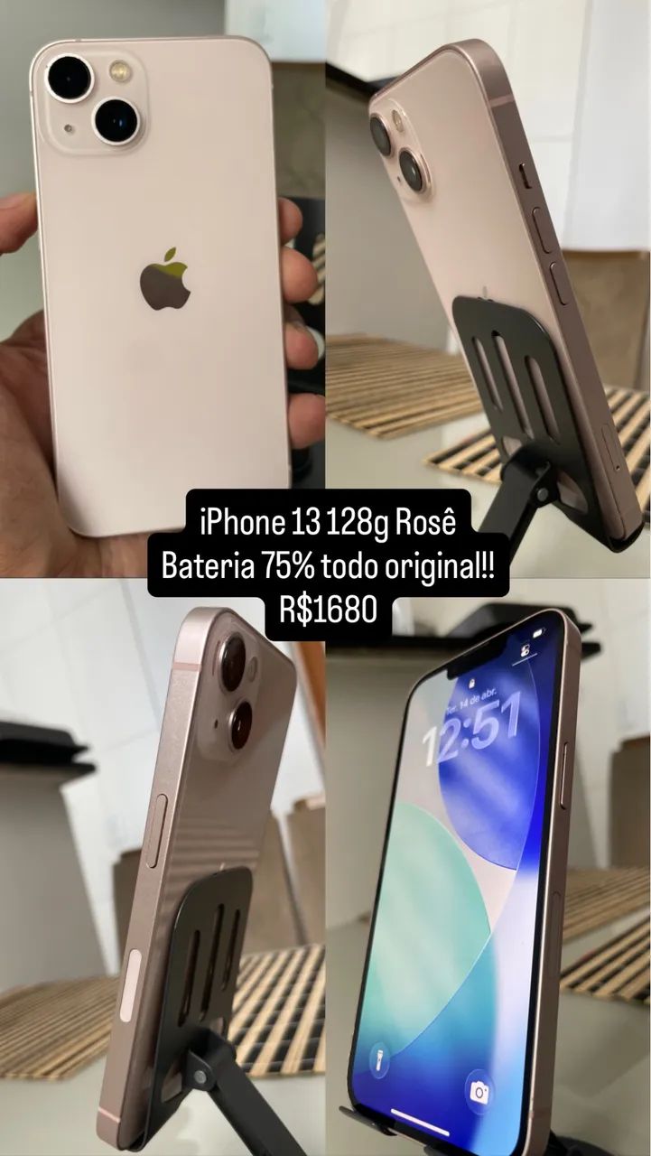 iPhone 13 128Gb Rose - Celulares e Smartphones - Morada da Serra