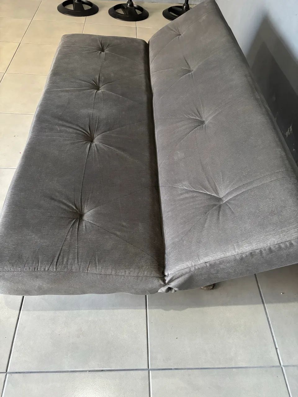Sofá cama cinza - Foto 3