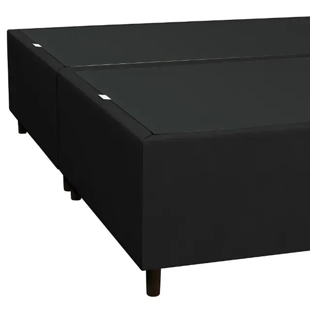  Cama Base Box Casal Preto Stone - Foto 2