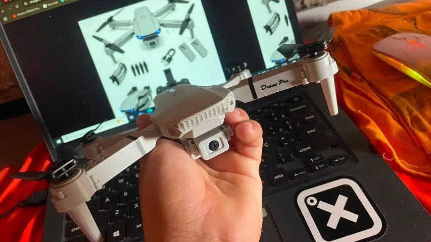 ? Drone Pro Dobrável Full HD Wi-Fi com Câmera - Completo - Foto 4