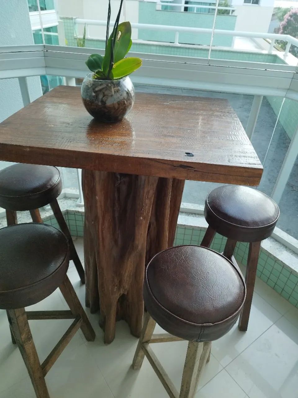 Conjunto de mesa rústica  - Foto 2