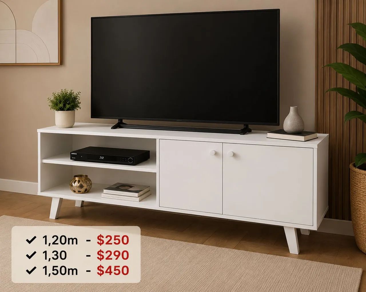 Rack para Tv Quarto/ Sala 100%mdf - Foto 2