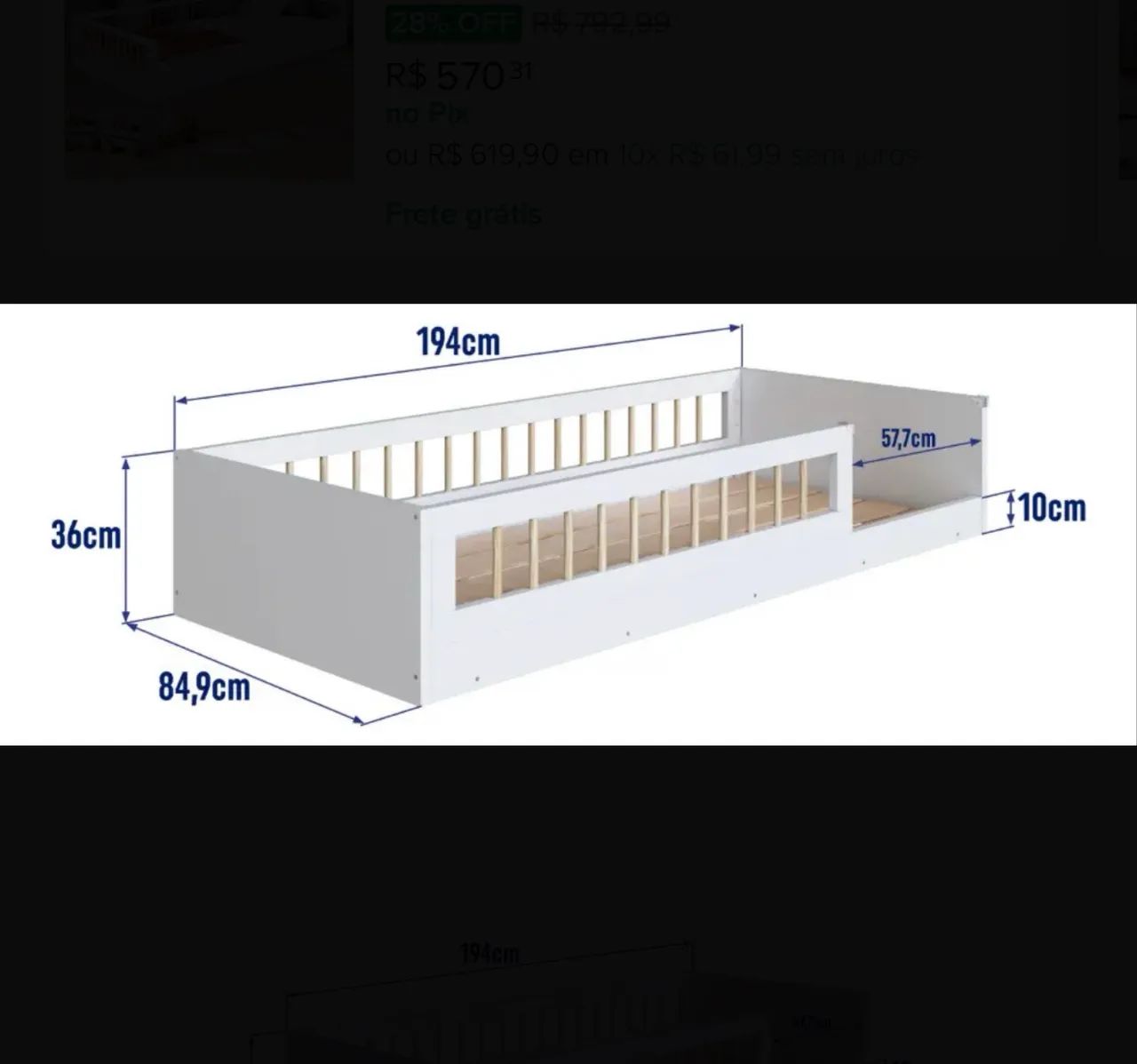 Cama Montessoriana Infantil - Foto 2