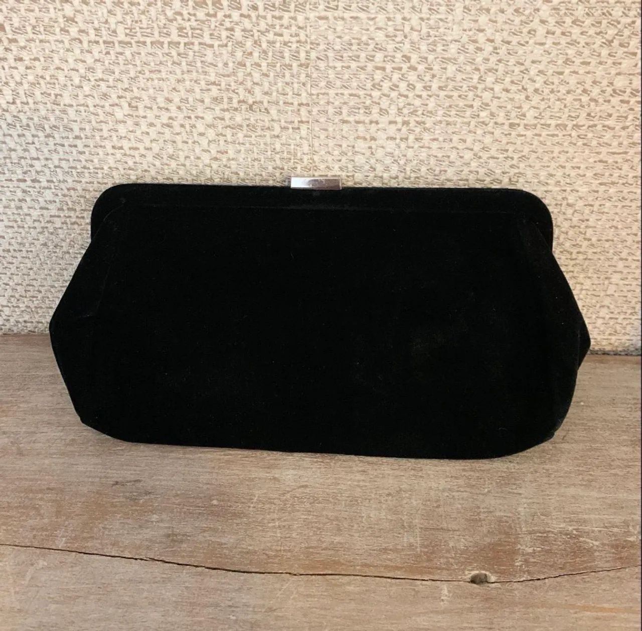 Givenchy -usei como clutch- em veludo alemão preto - necessaire  