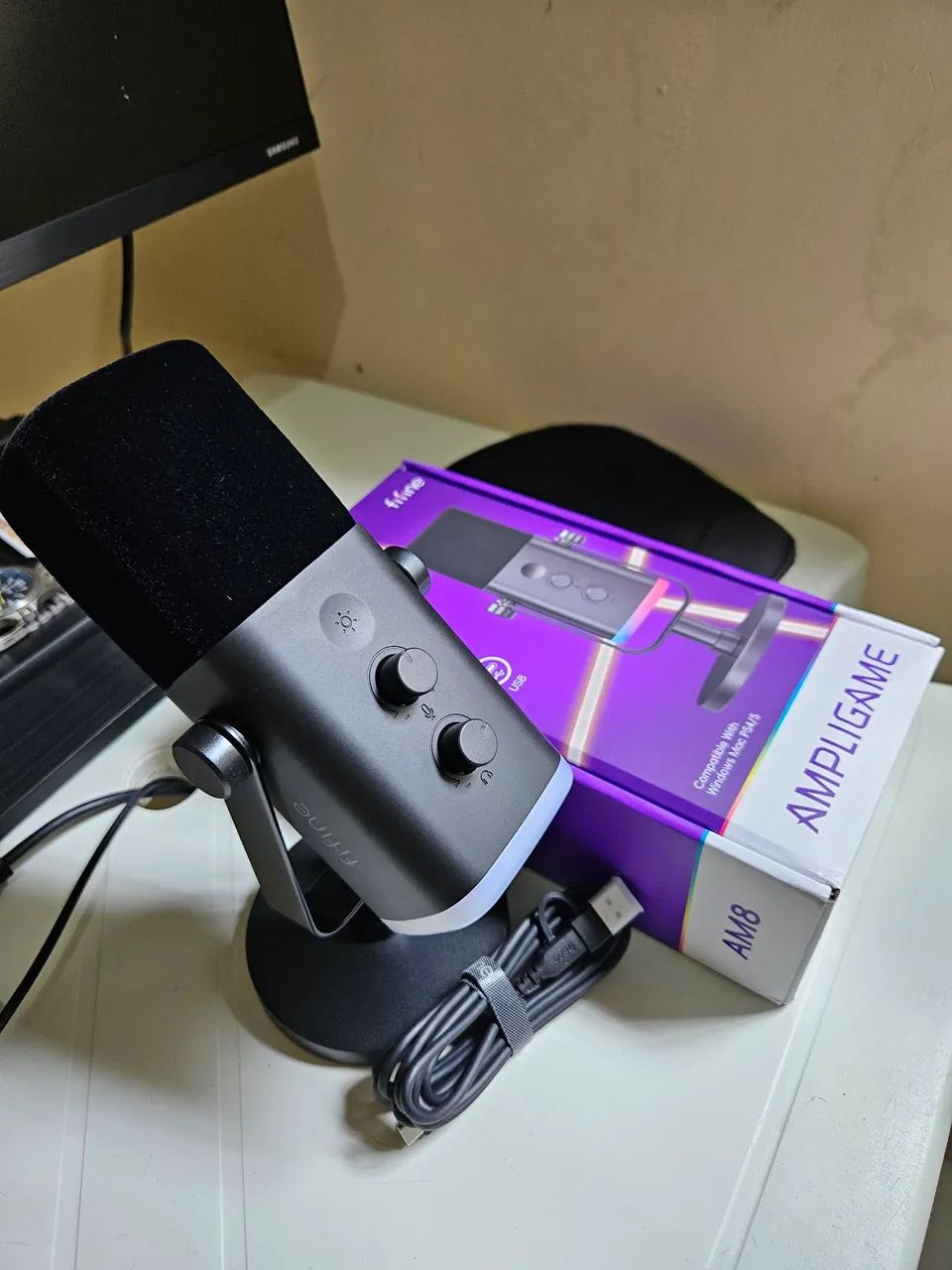 Fifine AM8 Microfone Gamer RGB - USB/XLR para Streaming e Podcast - Foto 4