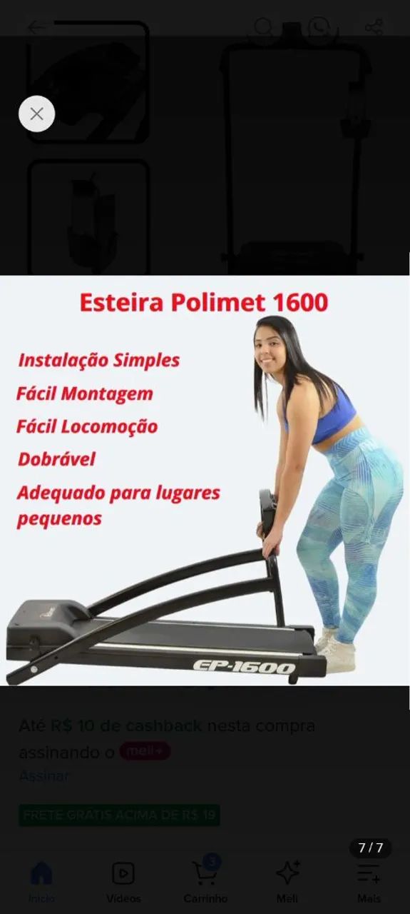 Esteira elétrica semi nova  - Foto 3