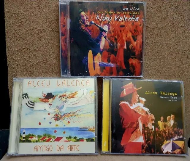 Lote CDs com discografia de Alceu Valença com 3 cds