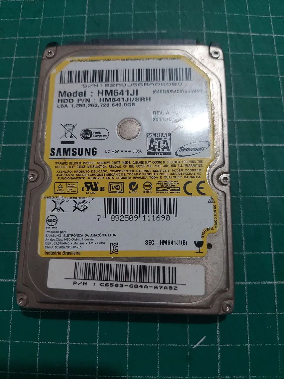 Hd  640Gb samsung  para  ps3  notebook 