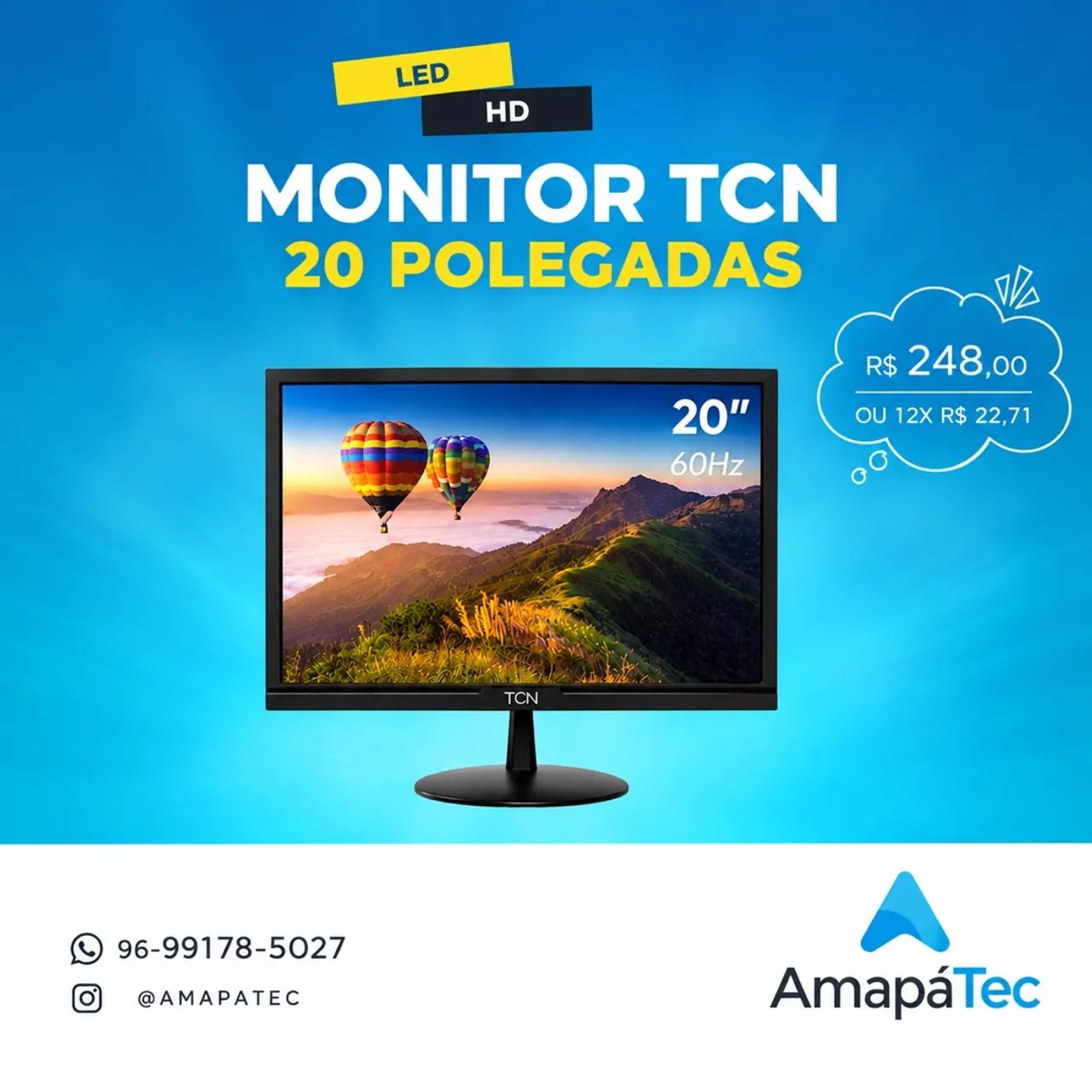 Monitor de 20 polegadas  TCN