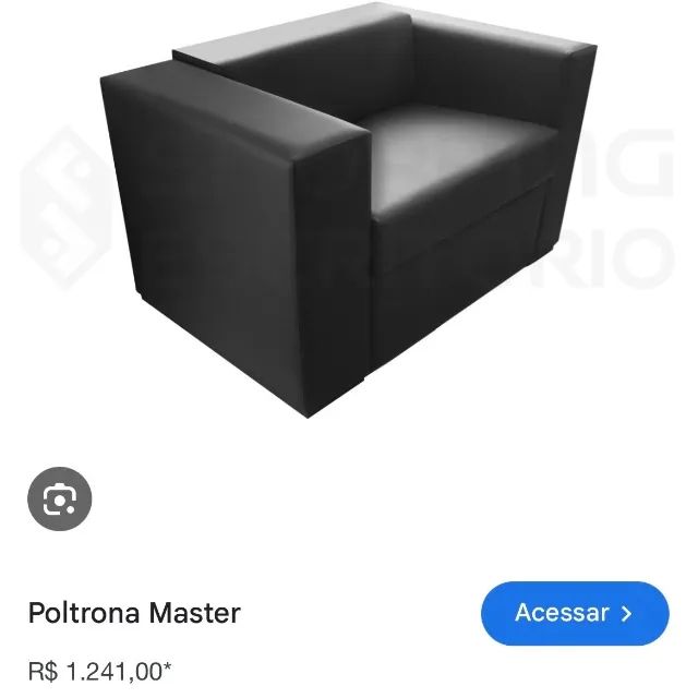 Poltrona em courino de luxo 