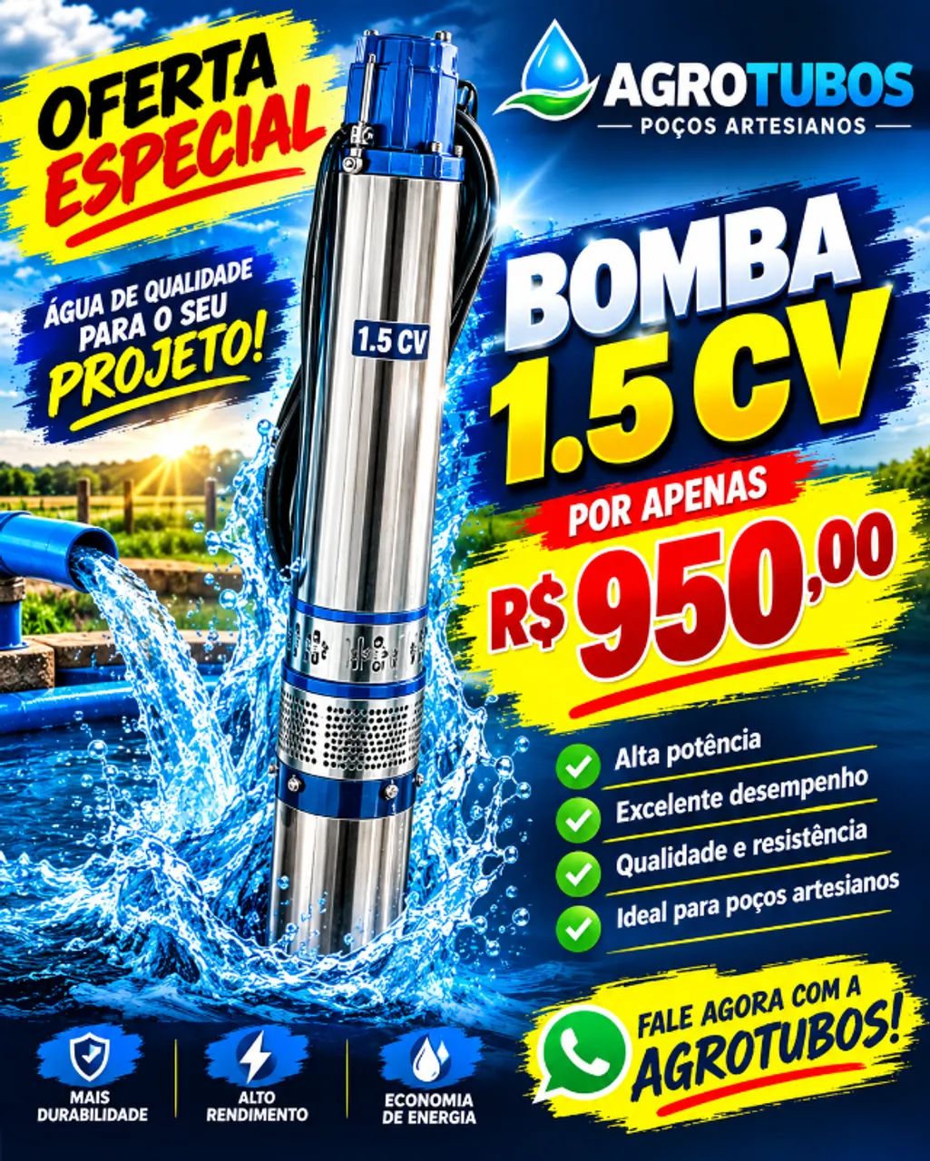 bombas submersa e poços artesianos - Foto 4