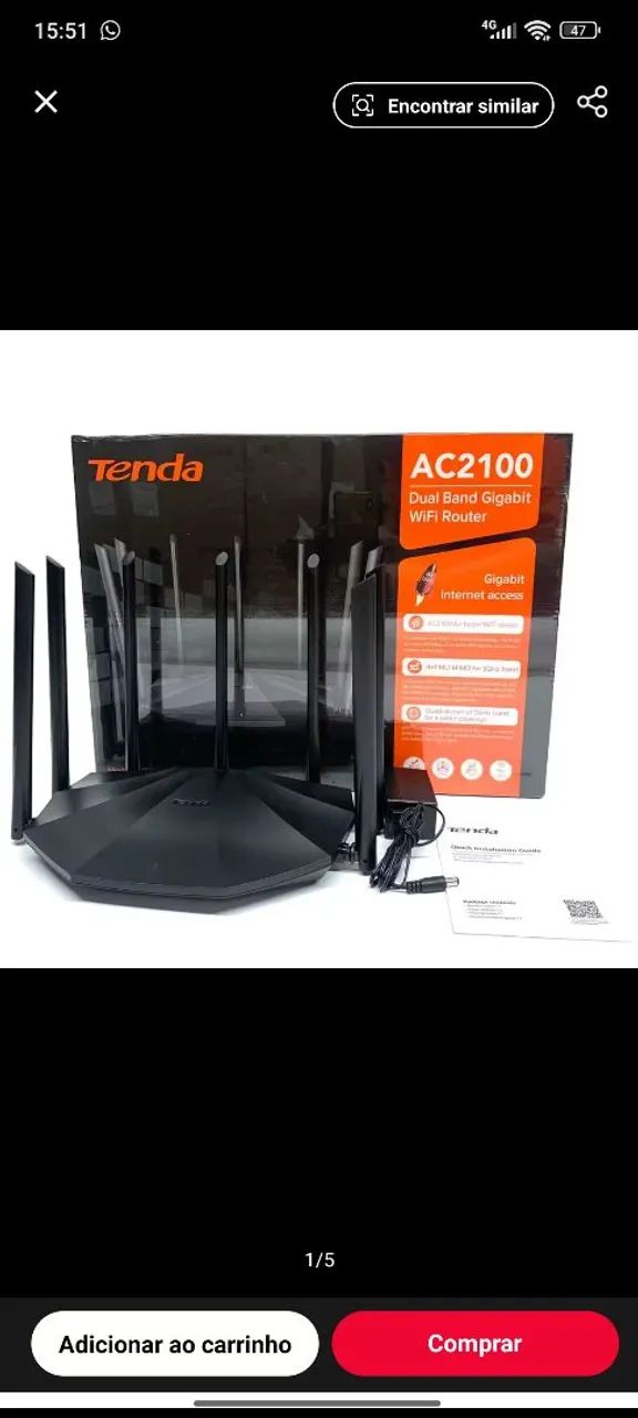 Roteador Tenda AC23 AC2100 