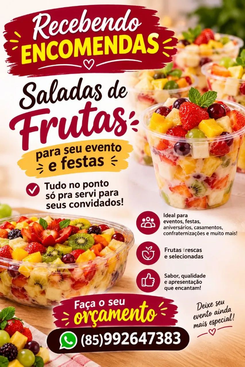 Saladas de frutas para seu evento 