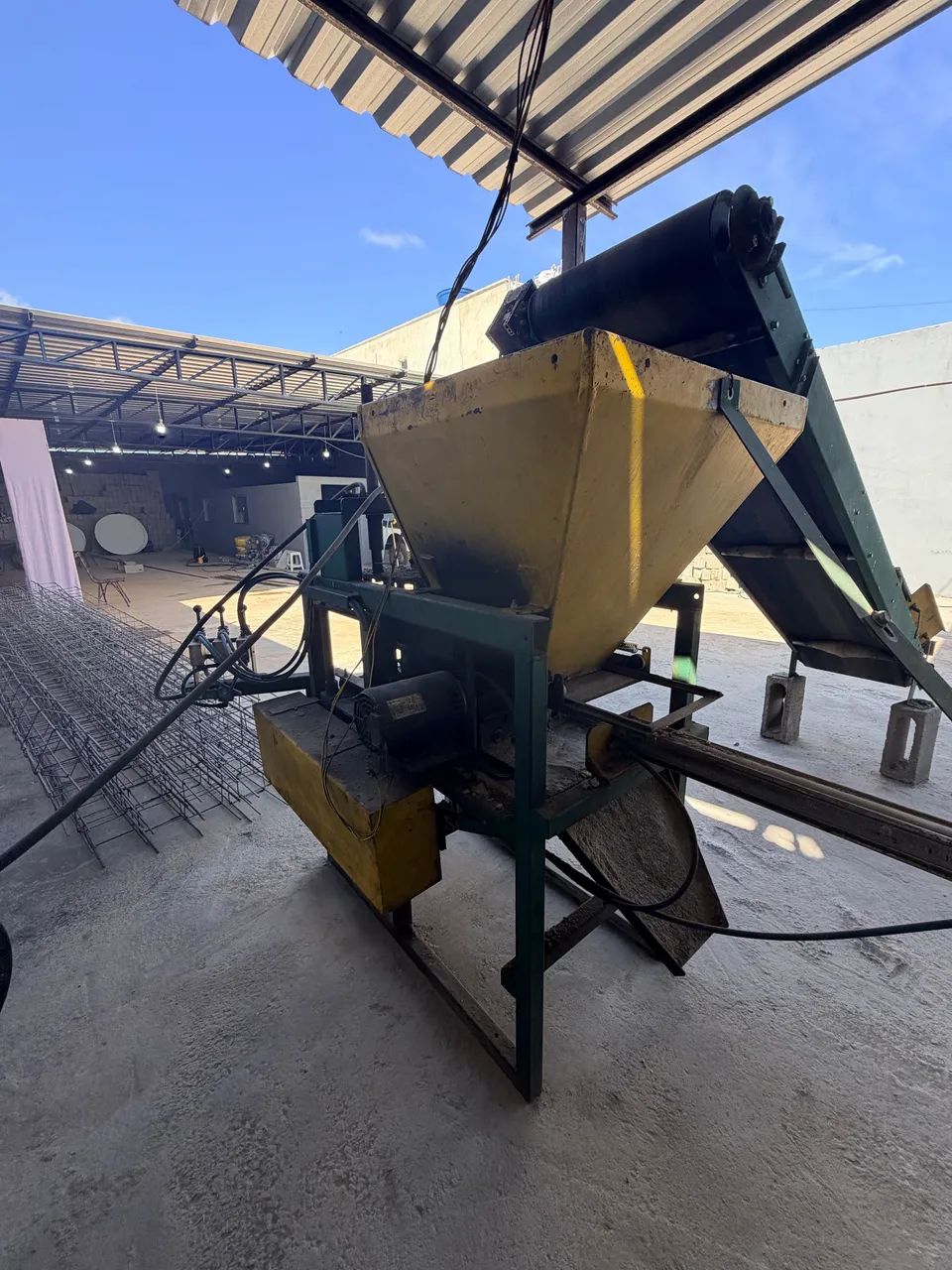 Maquina de fabricar blocos pneumática 