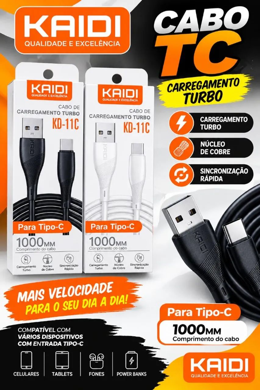 Cabo usb tc kaidi 