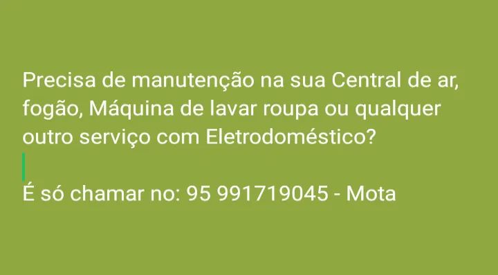 Serviços de manutenção em eletrodomésticos.