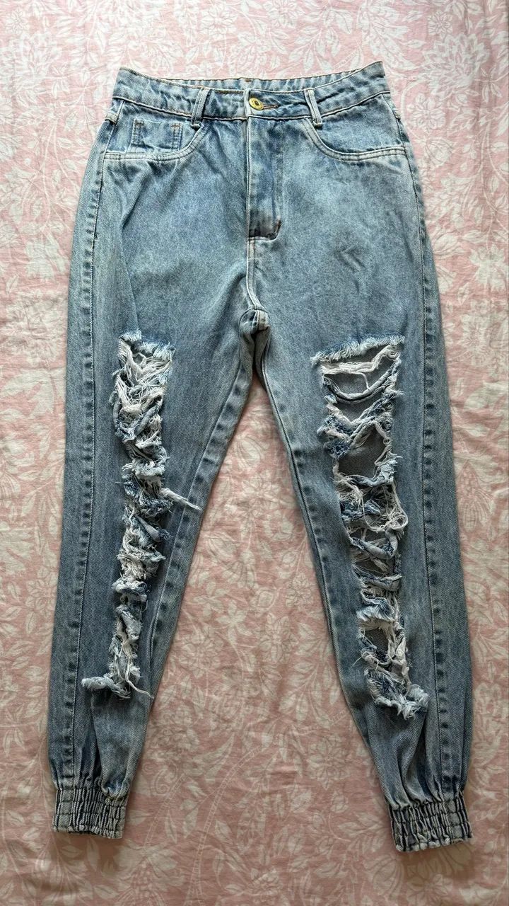 Calça jeans destroyed - Foto 2