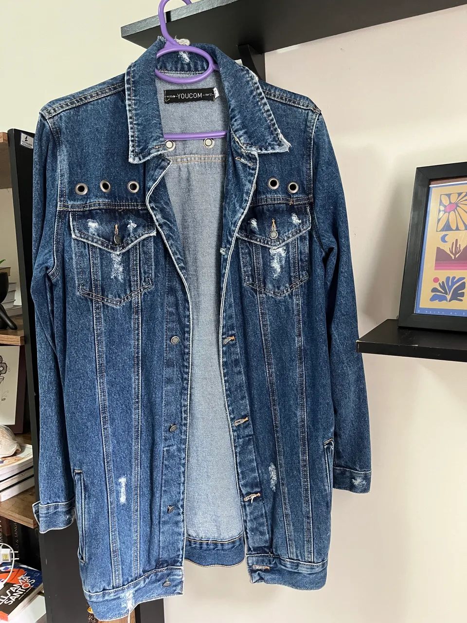 Jaqueta jeans ovesized feminina 